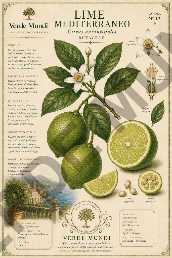 Agrumi del Mediterraneo – Mediterranean Citrus Botanical Atlas | Digital Botanical Prints