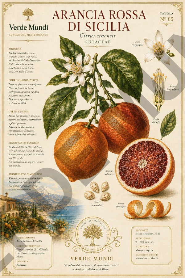 Agrumi del Mediterraneo – Mediterranean Citrus Botanical Atlas | Digital Botanical Prints