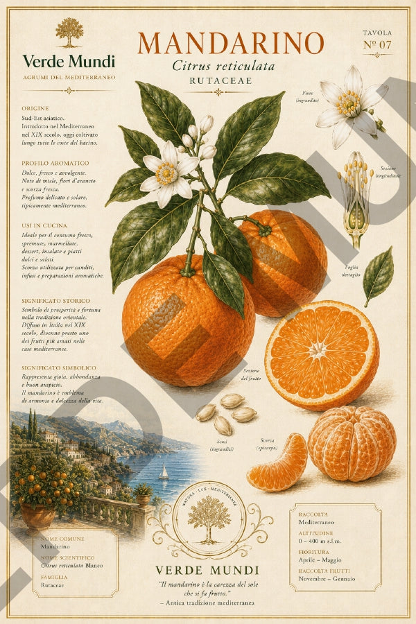 Agrumi del Mediterraneo – Mediterranean Citrus Botanical Atlas | Digital Botanical Prints