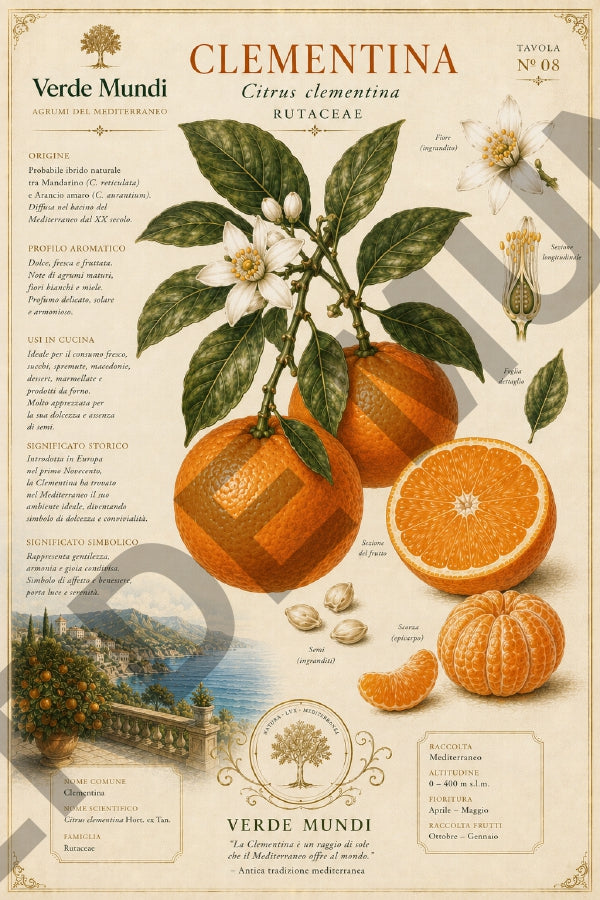 Agrumi del Mediterraneo – Mediterranean Citrus Botanical Atlas | Digital Botanical Prints