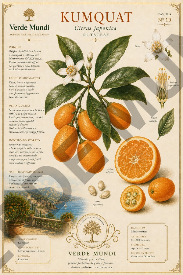 Agrumi del Mediterraneo – Mediterranean Citrus Botanical Atlas | Digital Botanical Prints