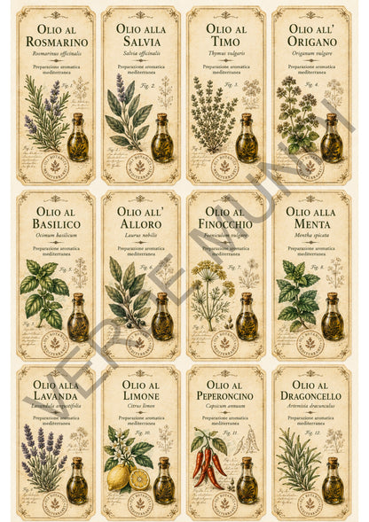 "Raccolta oli botanici mediterranei" vol.1