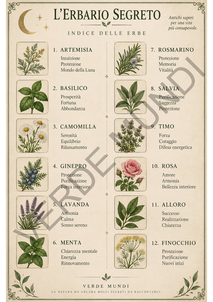 L’Erbario Segreto — 12 Erbe, Simboli e Rituali Botanici