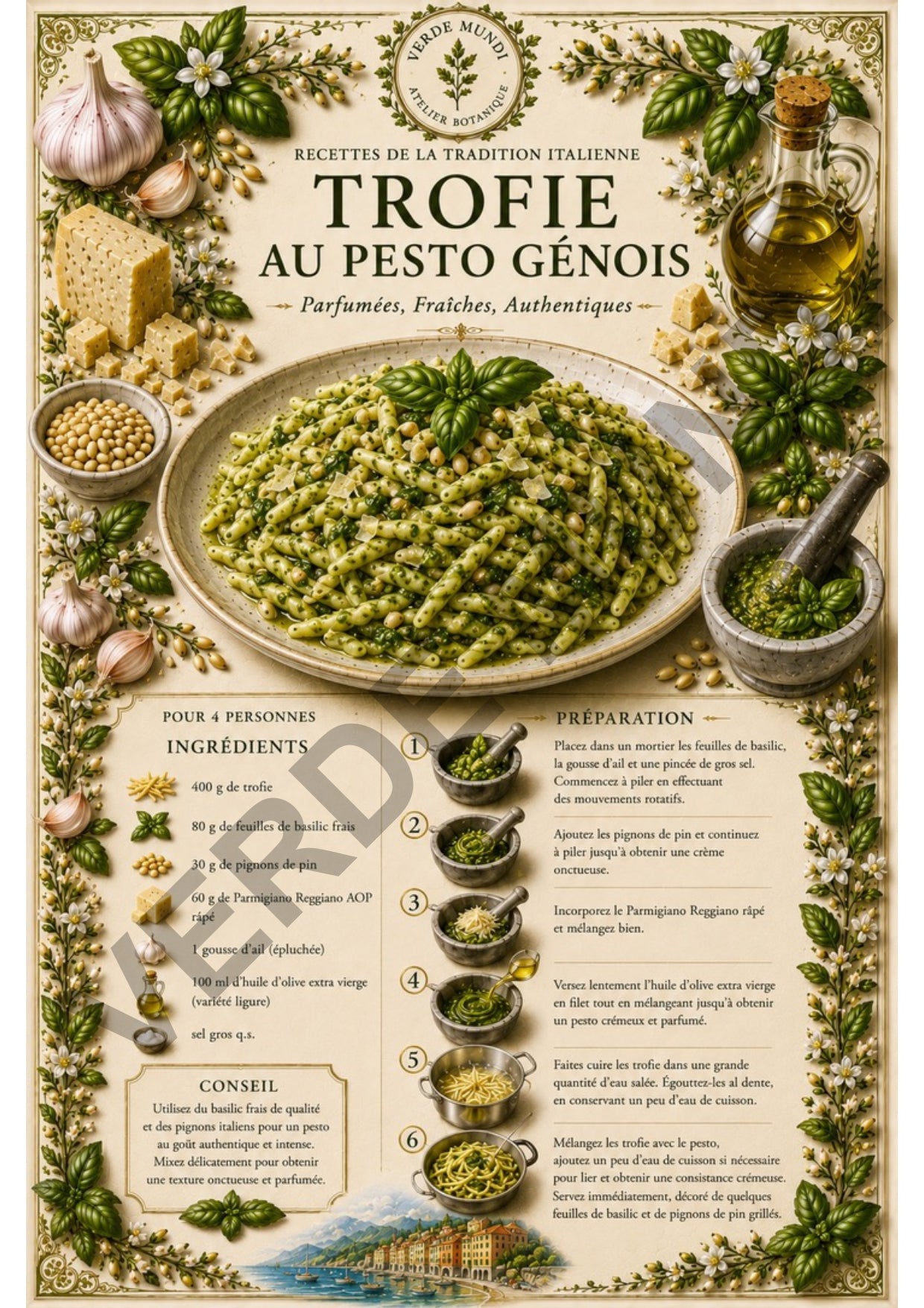 Les 15 Recettes Italiennes les Plus Emblématiques | Collection d’Illustrations Botaniques Numériques | Italien • English • Français