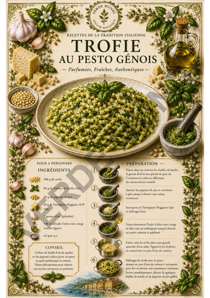 Les 15 Recettes Italiennes les Plus Emblématiques | Collection d’Illustrations Botaniques Numériques | Italien • English • Français