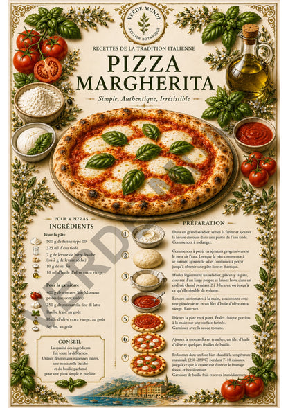 Les 15 Recettes Italiennes les Plus Emblématiques | Collection d’Illustrations Botaniques Numériques | Italien • English • Français