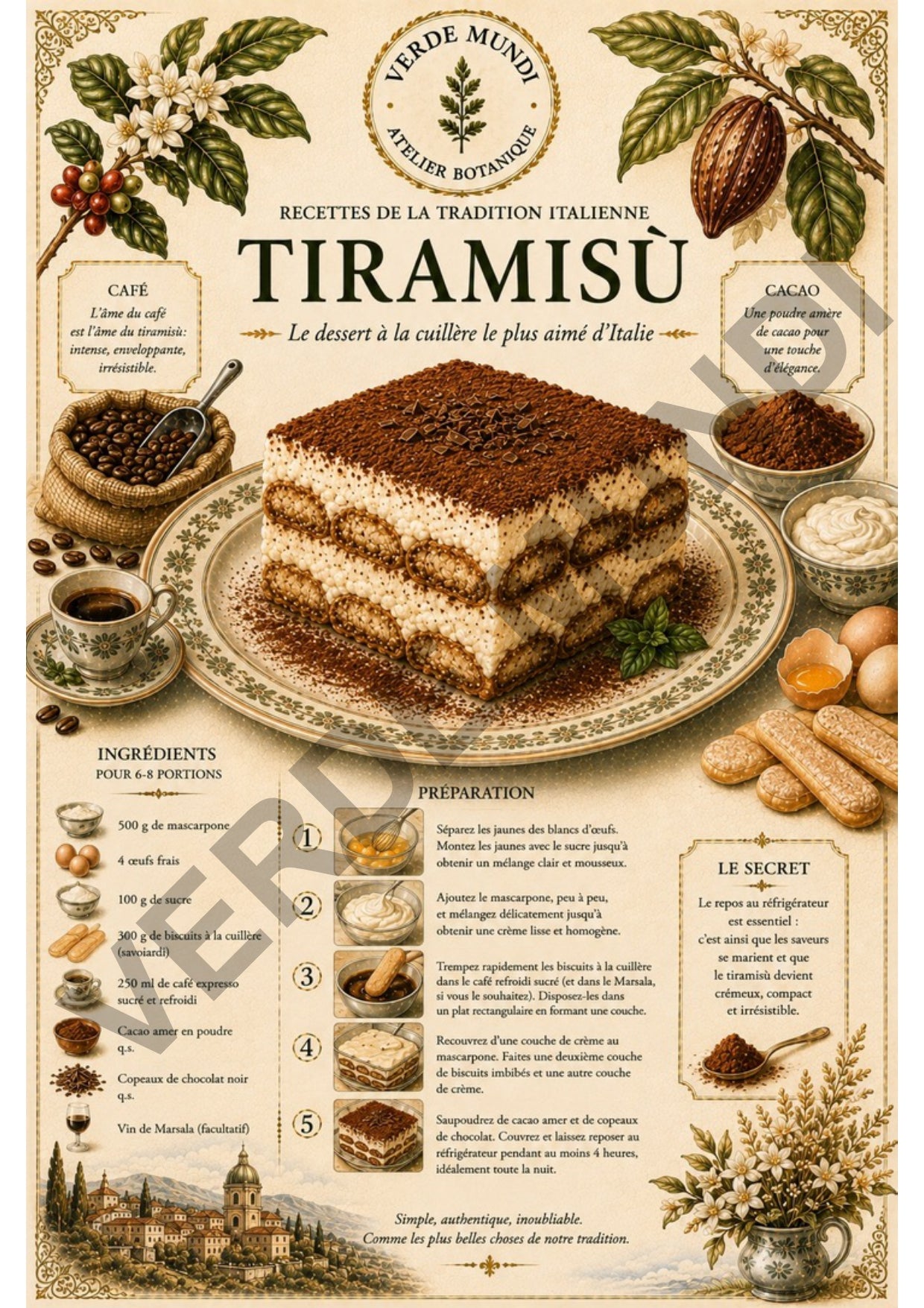 Les 15 Recettes Italiennes les Plus Emblématiques | Collection d’Illustrations Botaniques Numériques | Italien • English • Français