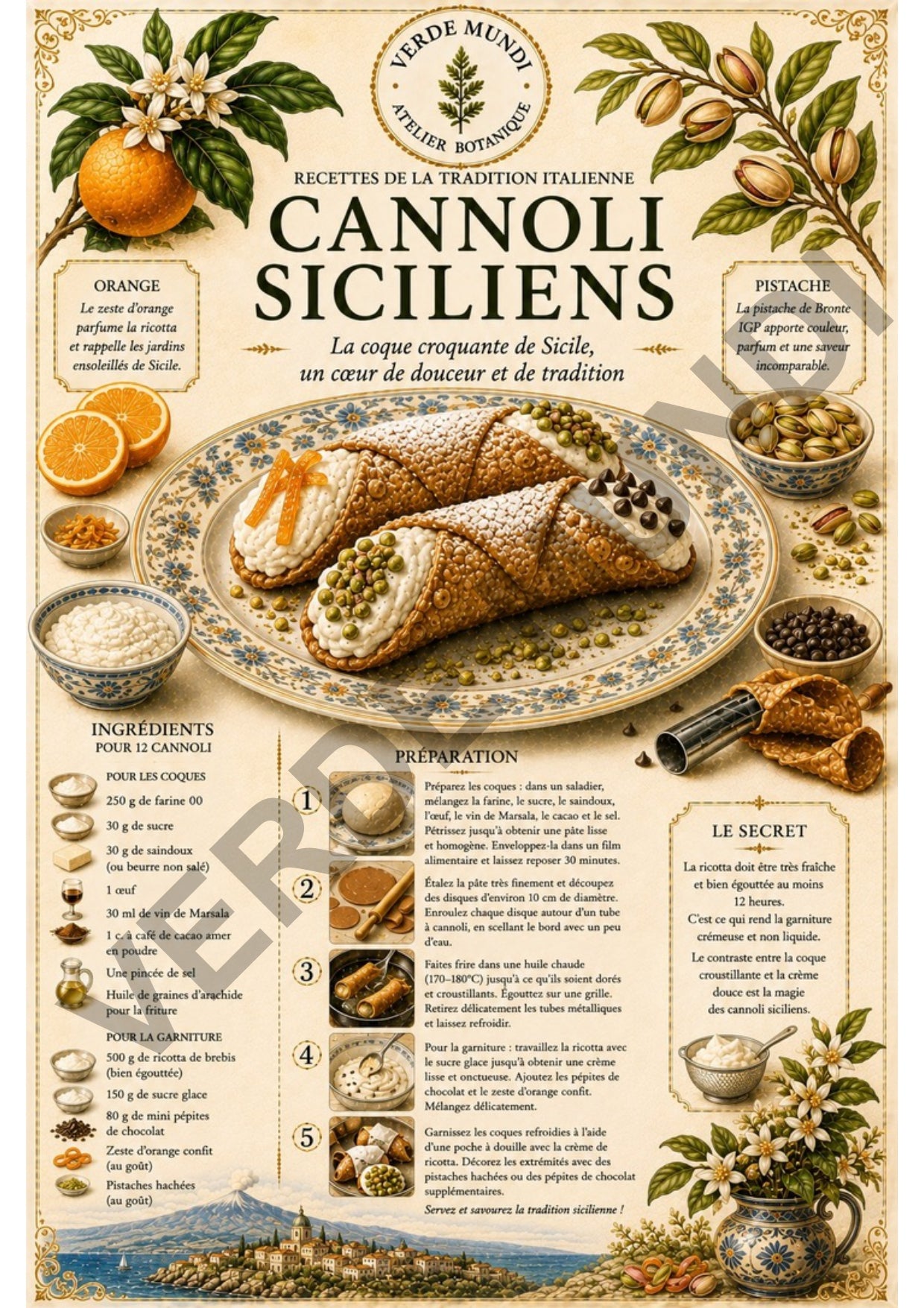 Les 15 Recettes Italiennes les Plus Emblématiques | Collection d’Illustrations Botaniques Numériques | Italien • English • Français