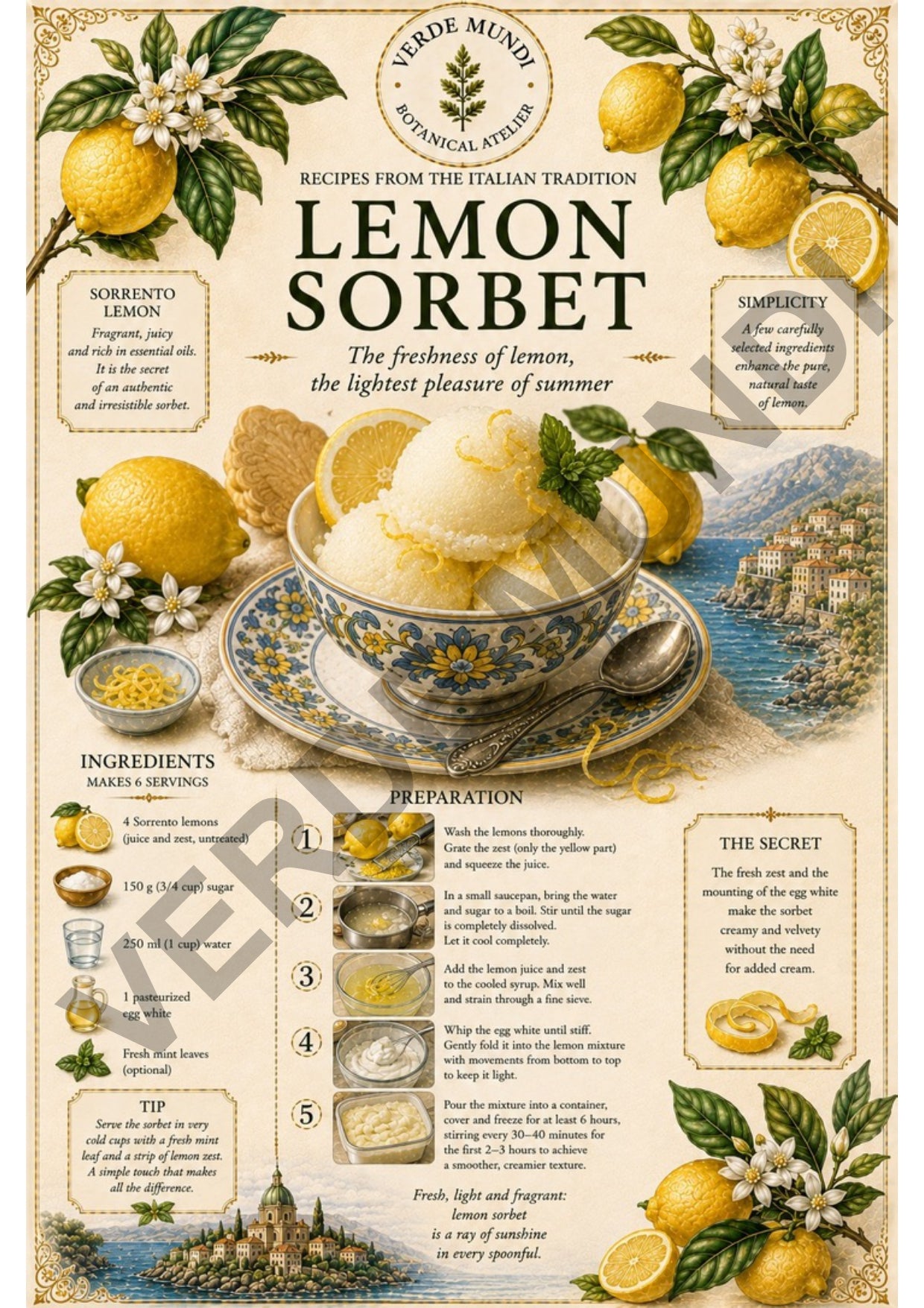 The 15 Most Iconic Italian Recipes | Digital Botanical Prints Collection | Italian • English • Français