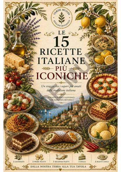 Le 15 Ricette Italiane Più Iconiche | Tavole Botaniche Digitali | Italiano • English • Français
