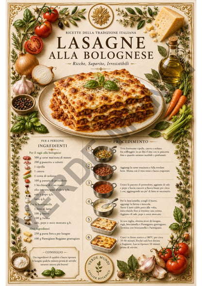 Le 15 Ricette Italiane Più Iconiche | Tavole Botaniche Digitali | Italiano • English • Français