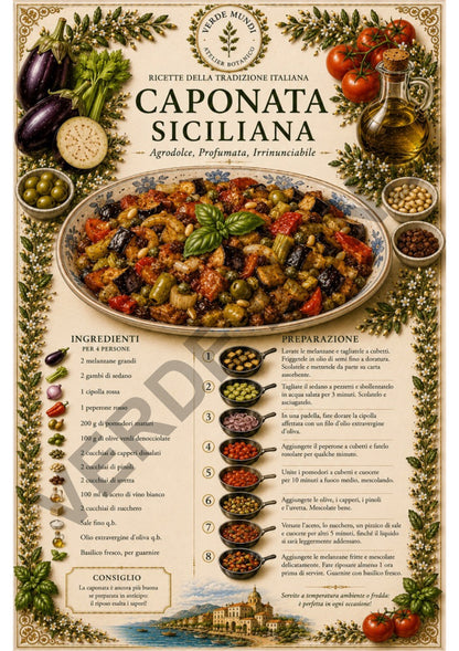 Le 15 Ricette Italiane Più Iconiche | Tavole Botaniche Digitali | Italiano • English • Français