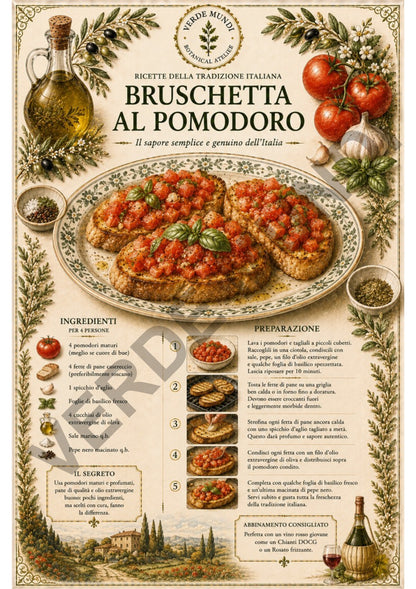 Le 15 Ricette Italiane Più Iconiche | Tavole Botaniche Digitali | Italiano • English • Français